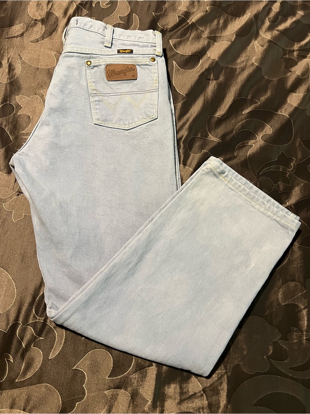 Wrangler George Straight Cowboy Cut Collection Men’s Light Blue Jeans 35x30